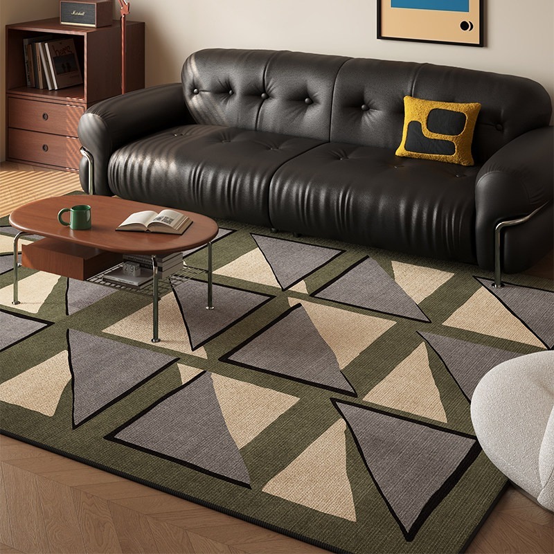 Home Decor Ig - Tapis de salon à motif triangulaire,