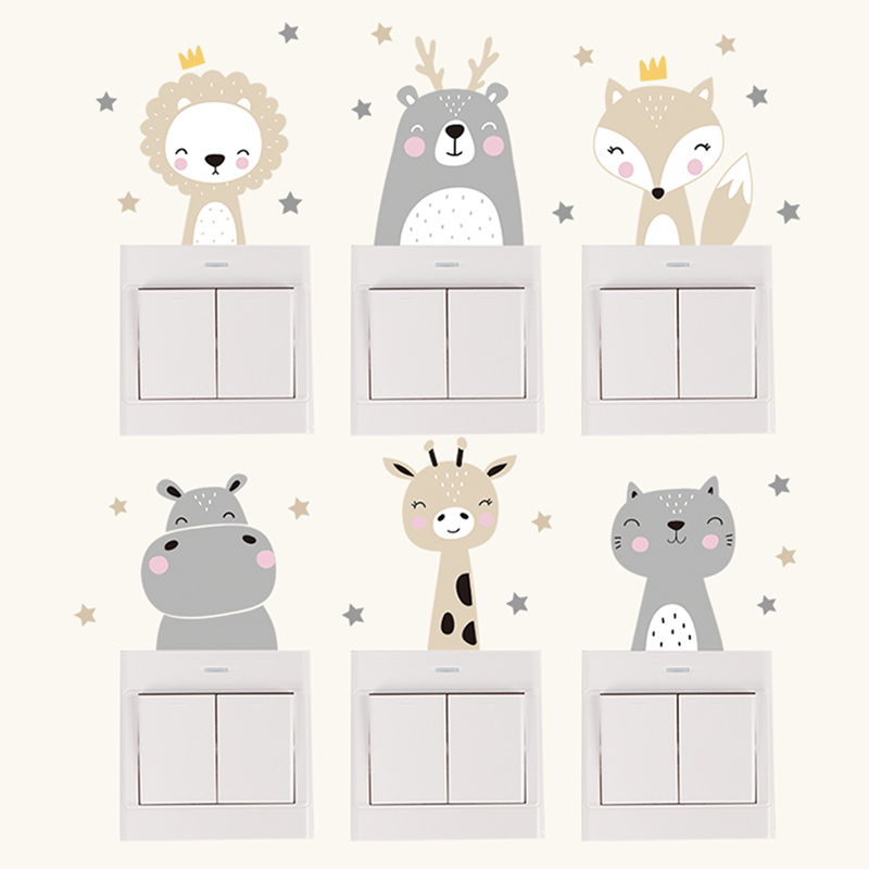 Home Decor Y2K - Autocollants muraux pour interrupteur d'animaux de
