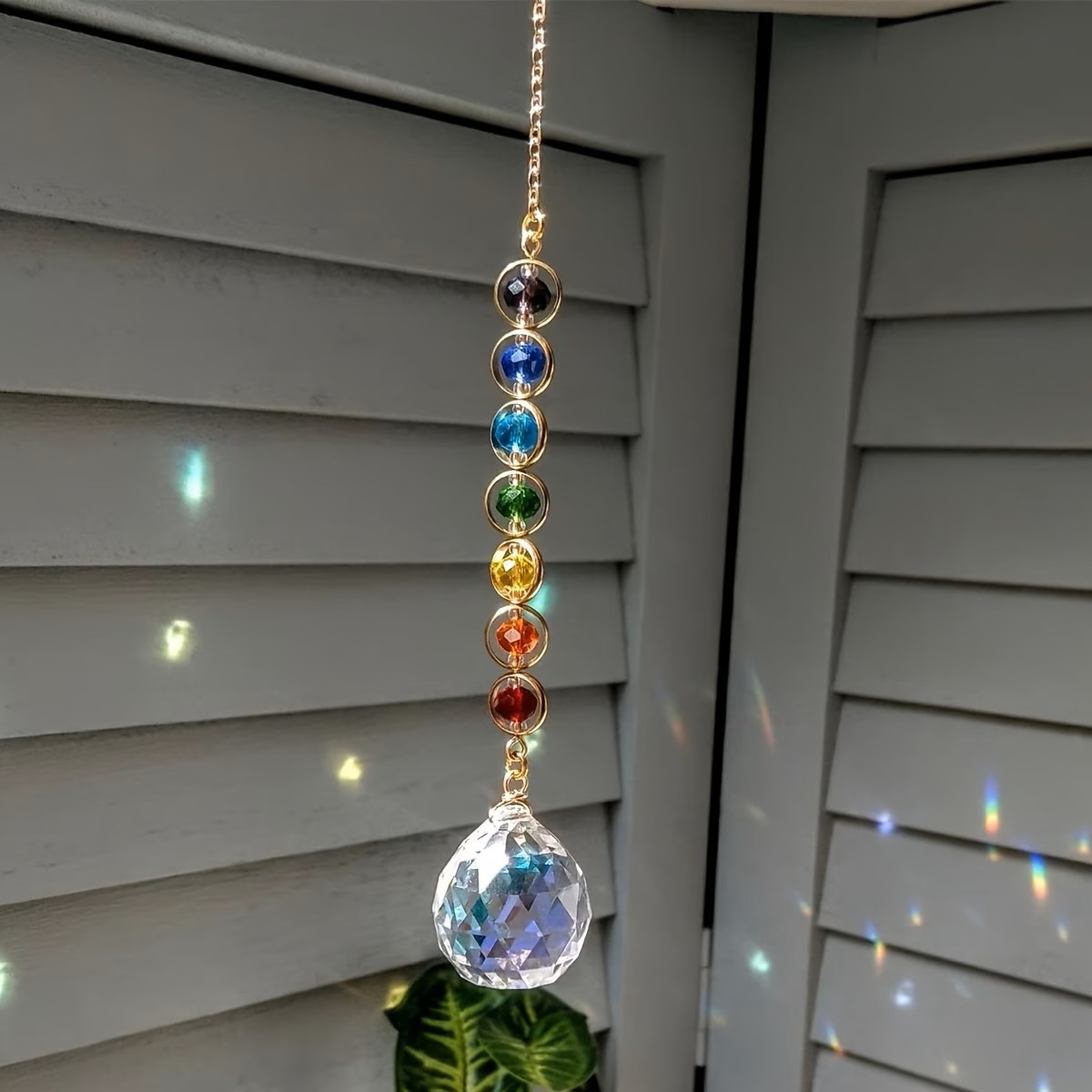 Crystal Sun Catcher - Attrape-soleil en cristal coloré, prisme arc-en-ciel