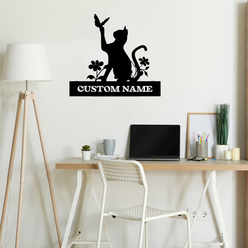 Home Decor Cat - 1PC Autocollant mural créatif en PVC
