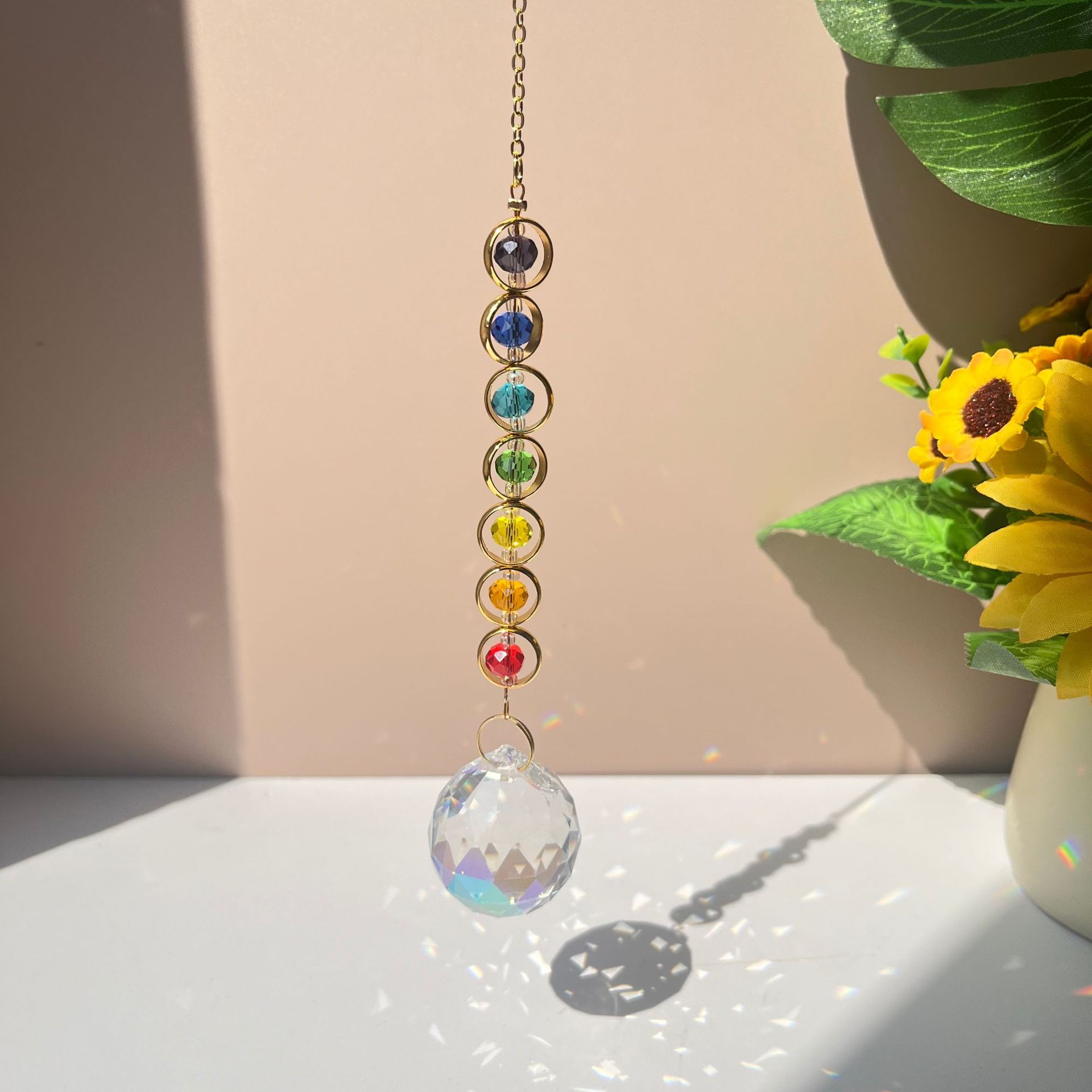 Crystal Sun Catcher - 1 pièce attrape-soleil mobile en verre