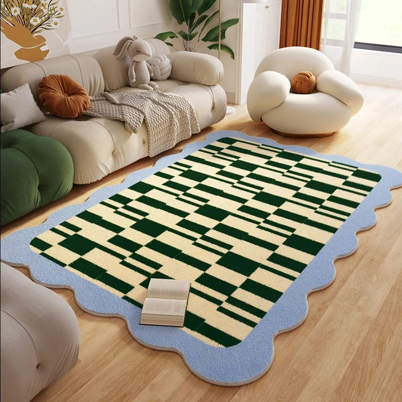 Home Decor Ig - Tapis modernes à carreaux pour salon