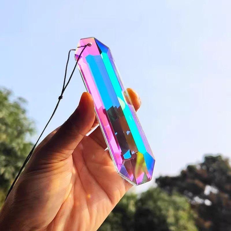 Crystal Sun Catcher - Pendentif attrape-lumière suspendu pour fenêtre, en