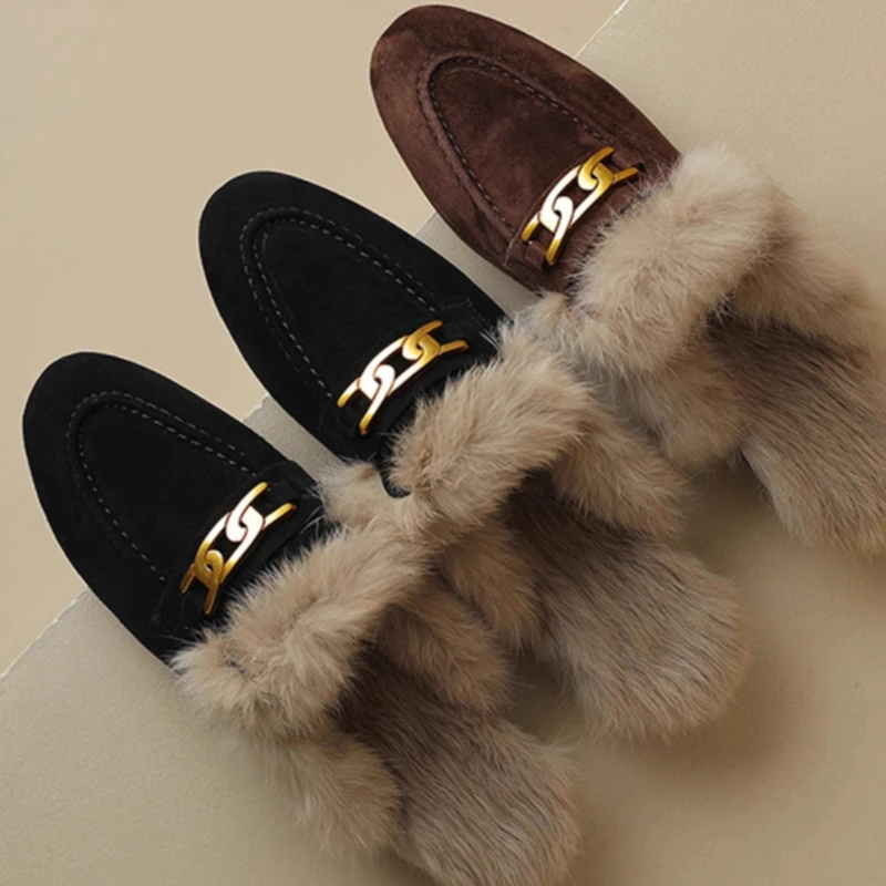 Home Decor Retro - Pantoufles Rétro en Peluche pour Femme,
