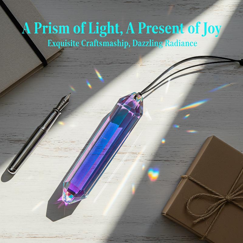 Crystal Sun Catcher - Prisme suspendu en cristal artificiel coloré,