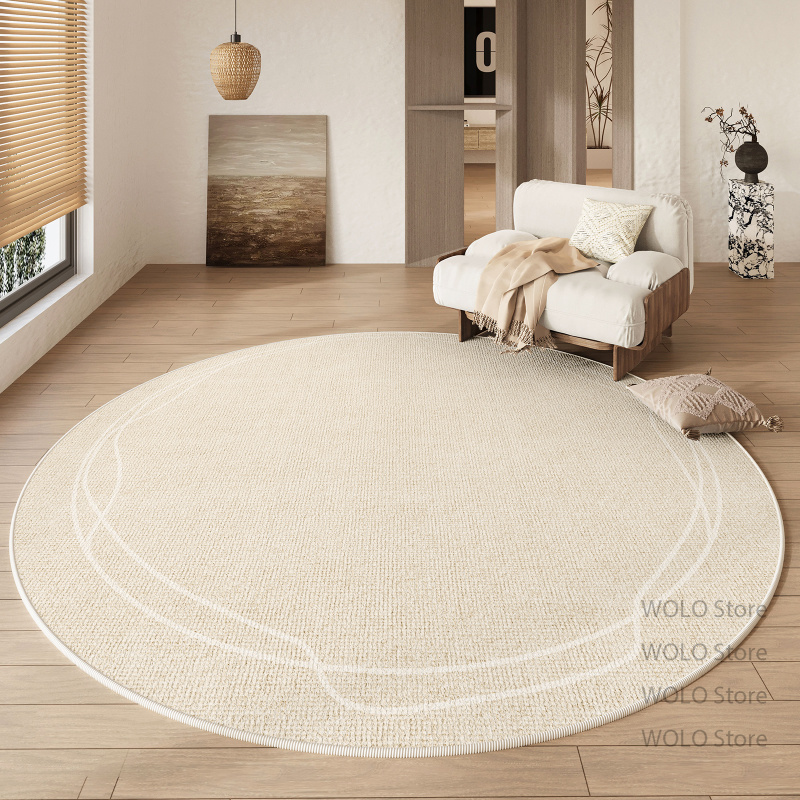 Home Decor Ig - Tapis rond de style crème IG