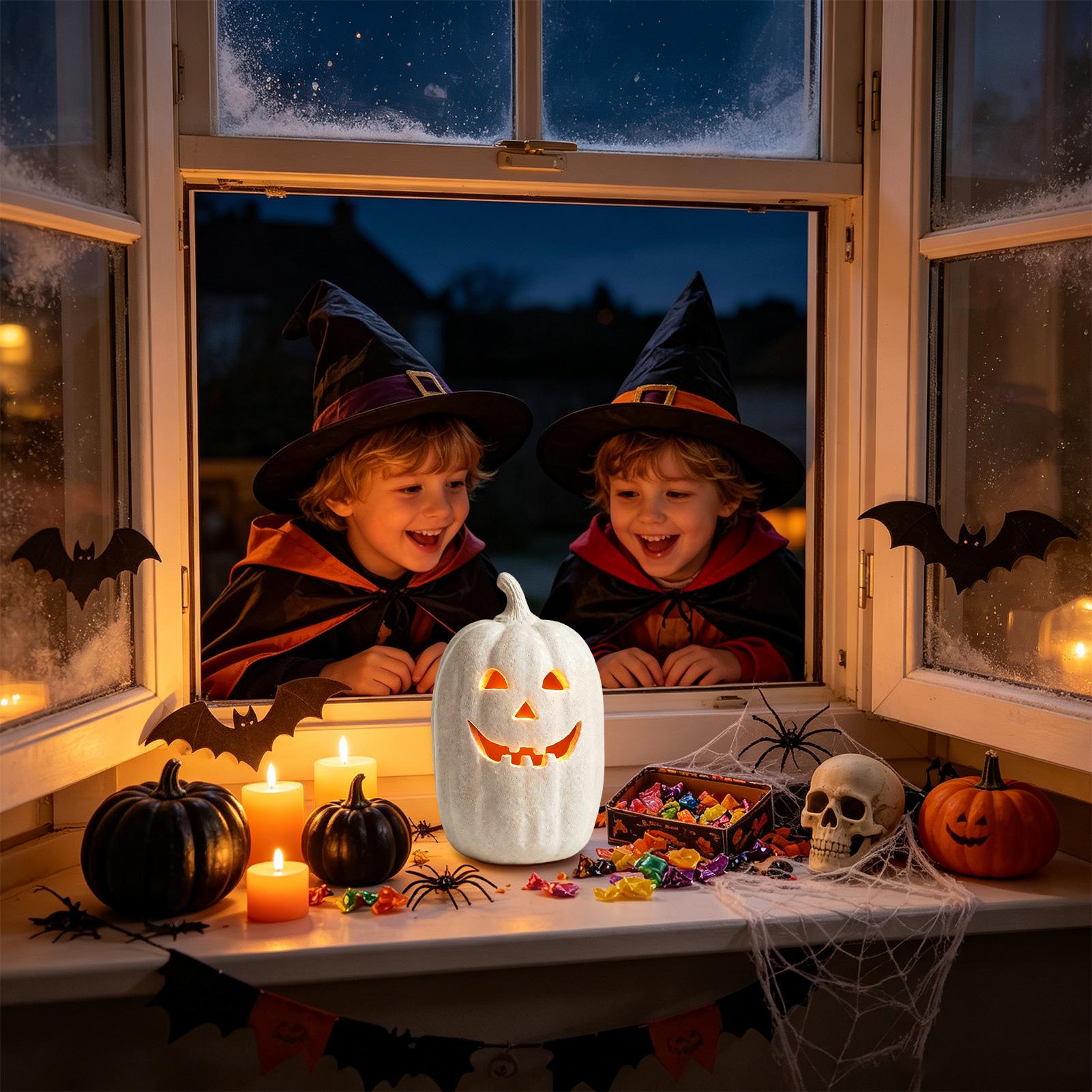 Home Decor Halloween - Décoration de citrouille d'Halloween en résine,