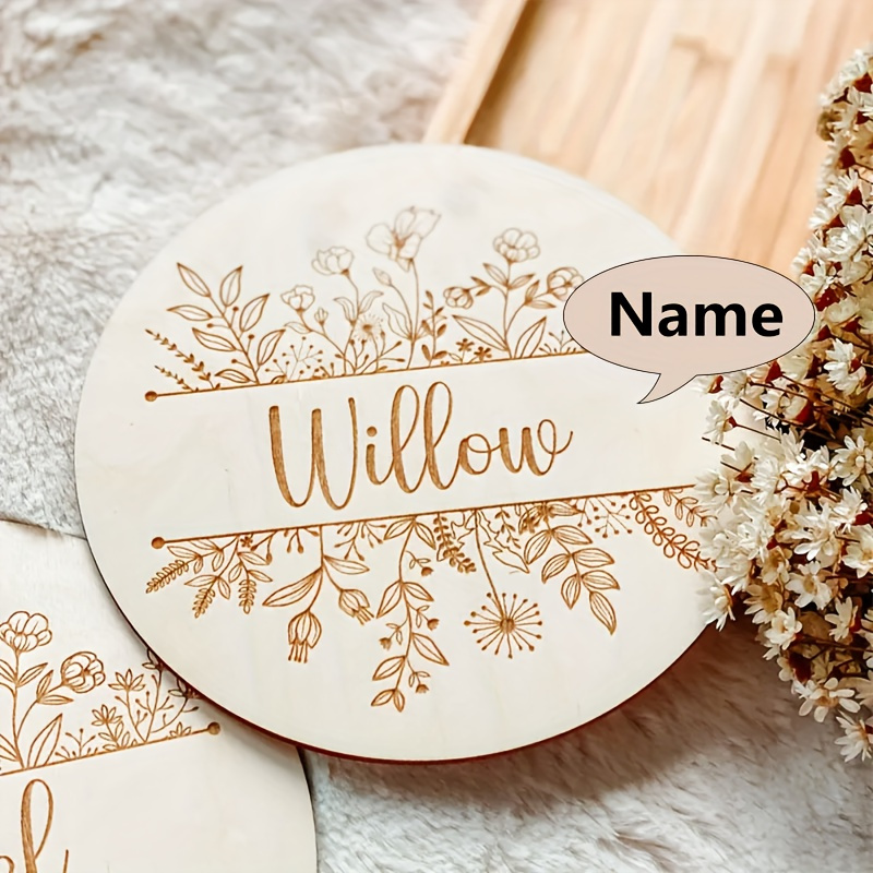 Plaque de nom gravée florale p - Home Decor Halloween avis et prix