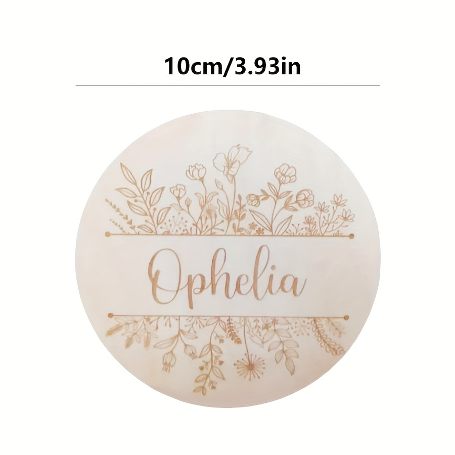 Plaque de nom gravée florale p - Home Decor Halloween avis et prix
