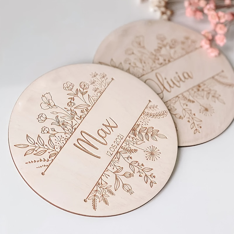 Plaque de nom gravée florale p - Home Decor Halloween avis et prix