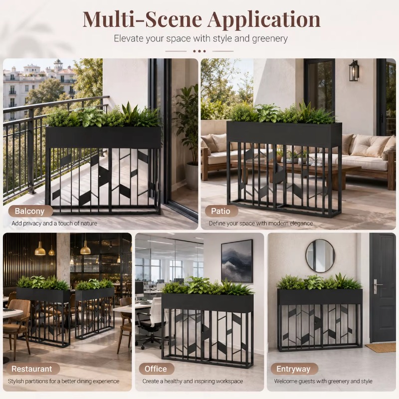 Jardinière en métal noir mat d - Room Divider Screen avis et prix