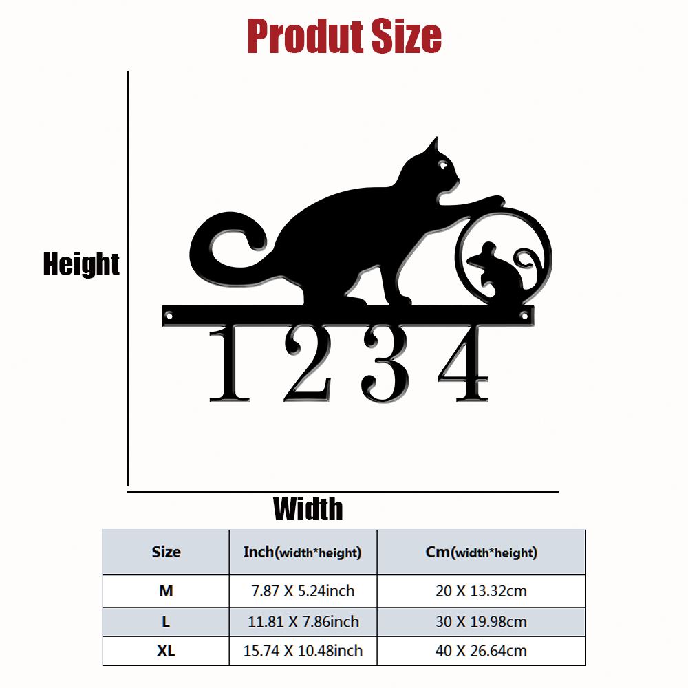 1 pièce Plaque de numéro d'adr - Home Decor Cat avis et prix