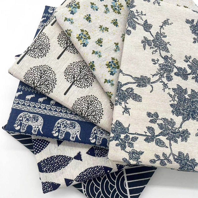 Tissu en coton et lin mélangé  - Home Decor Retro avis et prix