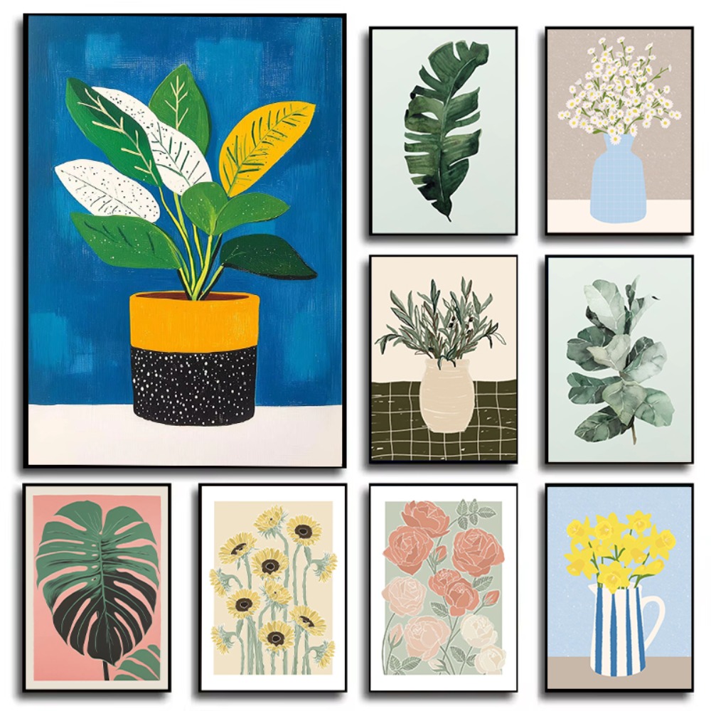 Affiche d'art de jardin avec v - Home Decor Vase With Flowers avis et prix