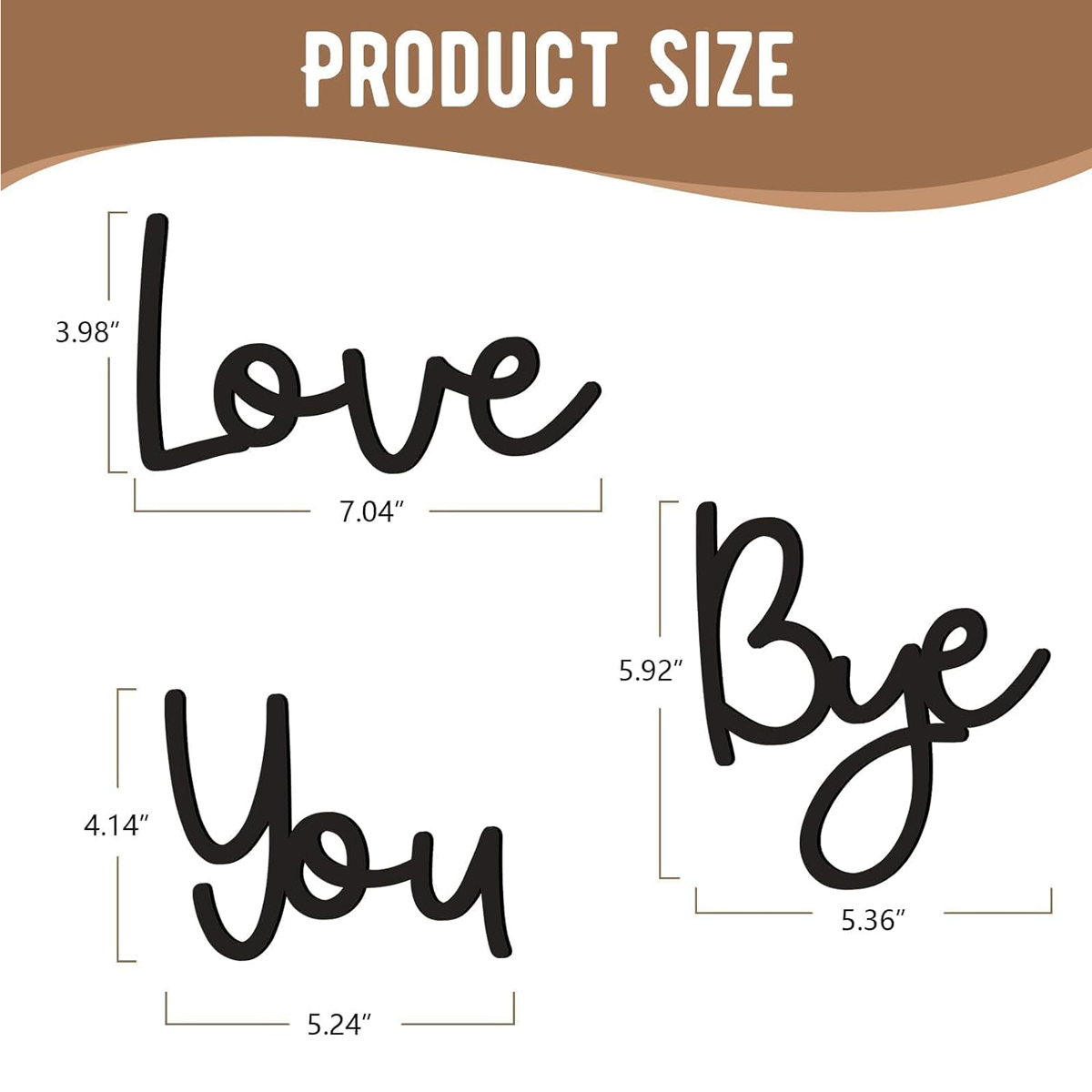 Love You Bye – panneau en bois - Home Decor Y2K avis et prix