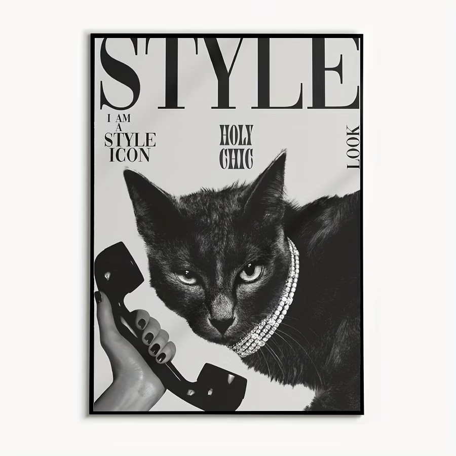 Impression sur toile de chat n - Home Decor Retro avis et prix