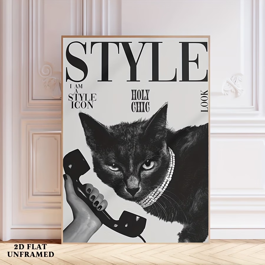 Impression sur toile de chat n - Home Decor Retro avis et prix