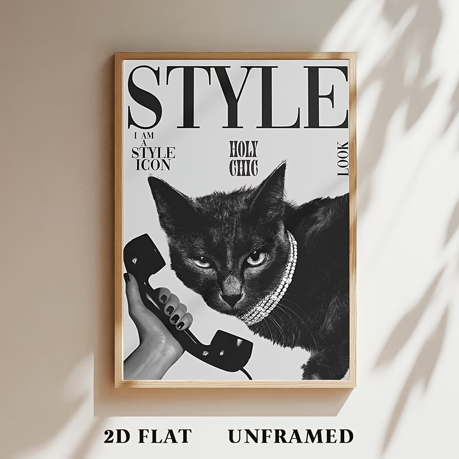 Impression sur toile de chat n - Home Decor Retro avis et prix
