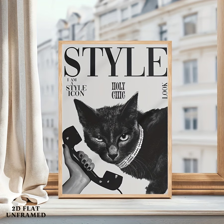 Impression sur toile de chat n - Home Decor Retro avis et prix