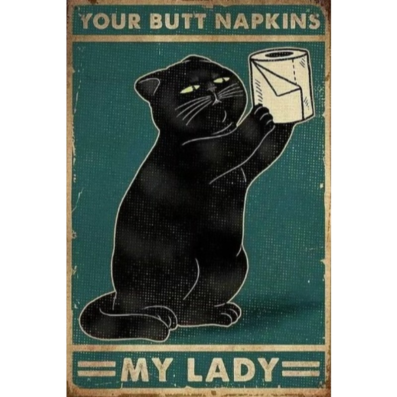 Panneau métallique chat drôle  - Home Decor Cat avis et prix