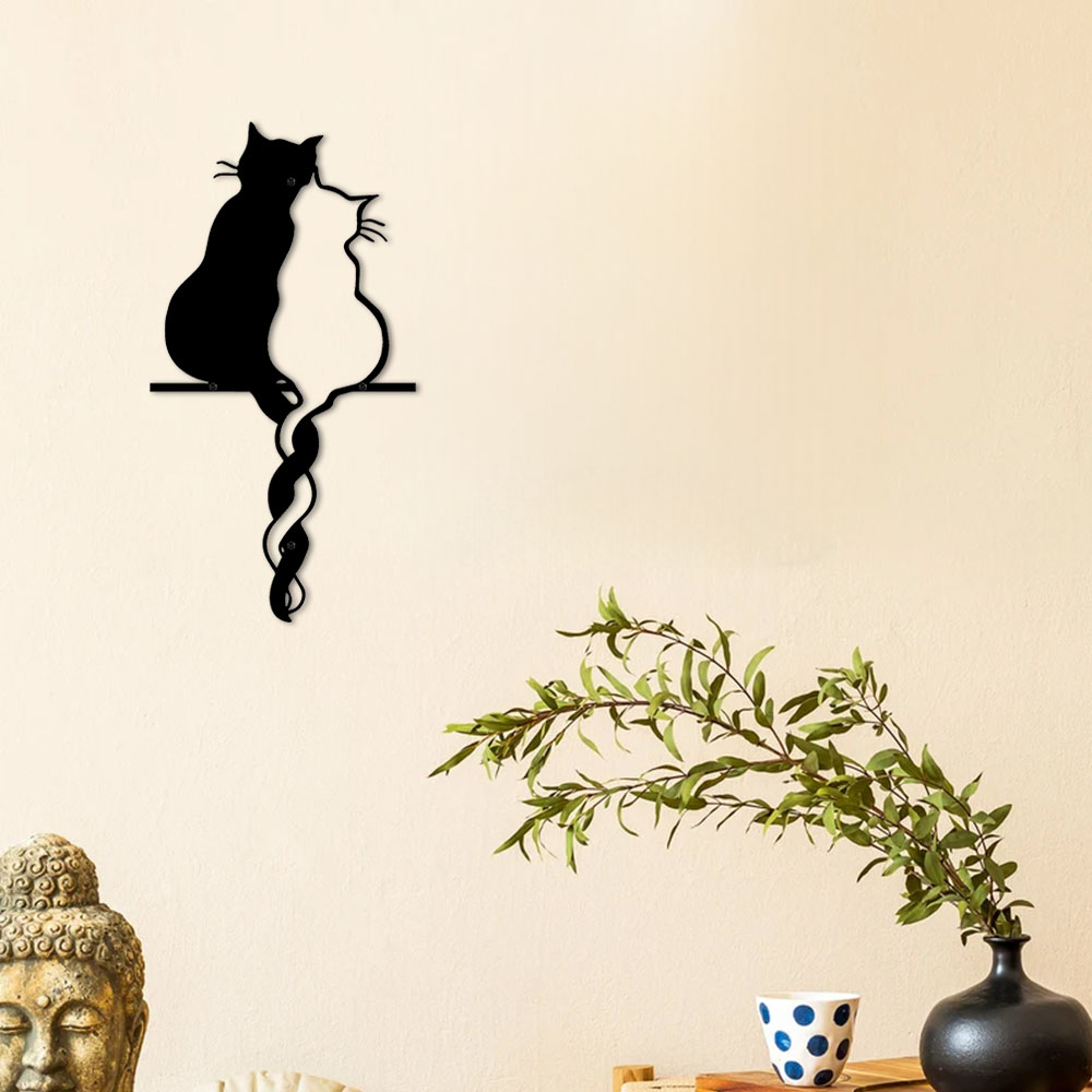 Amoureux du métal chat mur Art - Home Decor Y2K avis et prix