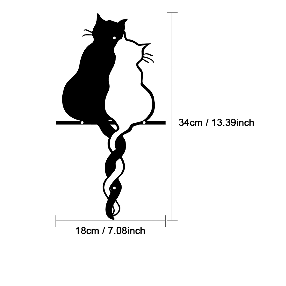 Amoureux du métal chat mur Art - Home Decor Y2K avis et prix